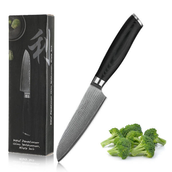 Kleines Santokumesser | WAKOLI – DAMASTMESSER | Serie „Wakoli Mikata“