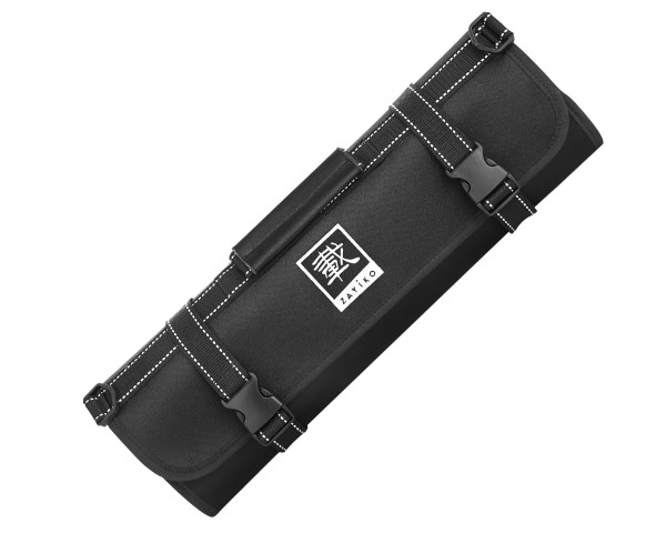 Zayiko Messertasche I Schwarz I Kochmesserrolle Kochmesser Roll Tasche mit 13 Fächer für bis zu 12 Messer und eine Schere